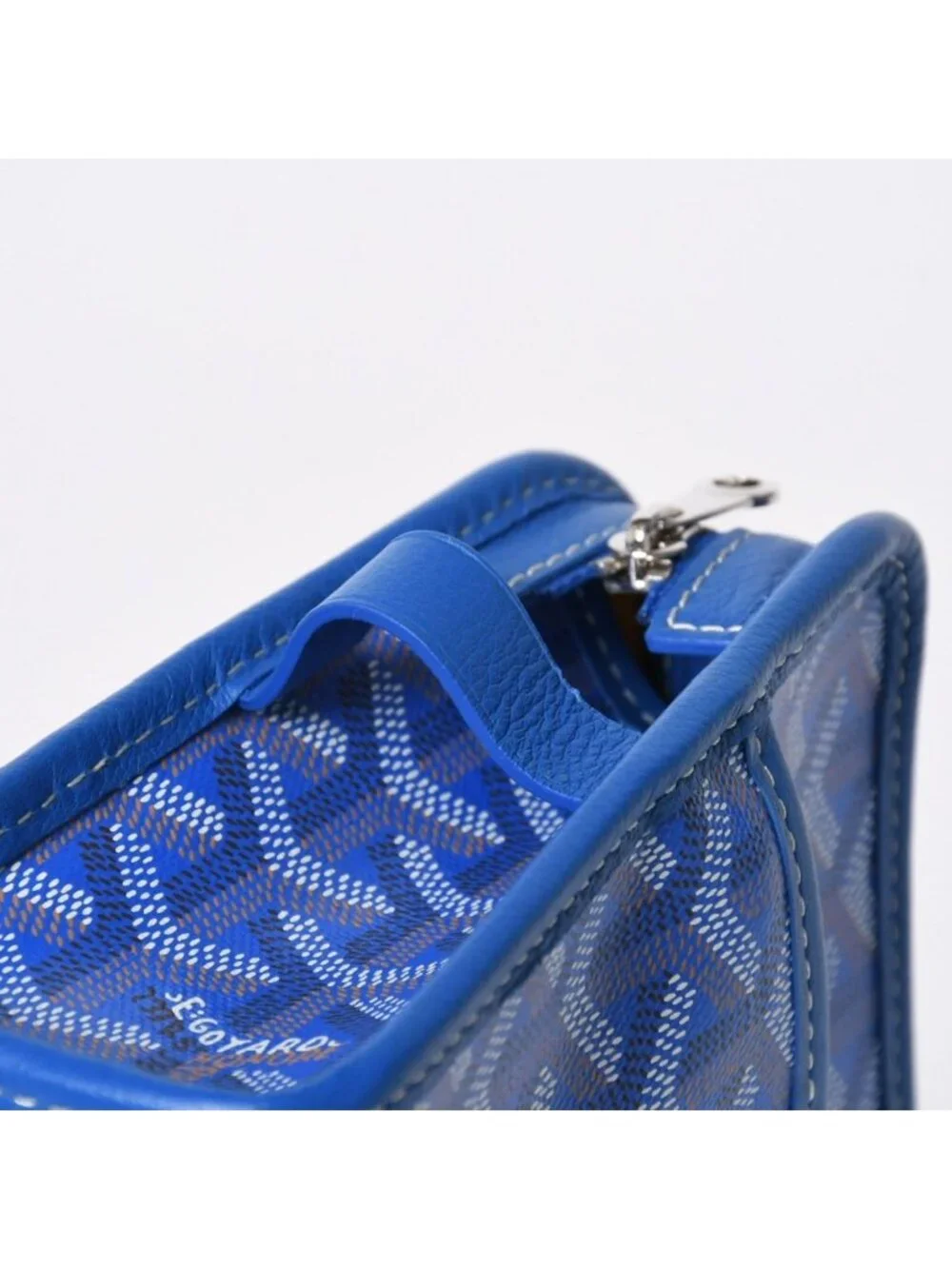 Goyard Jouvence PM Pouch Clutch Leather Blue